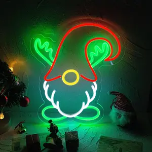 1PC Christmas Dwarf Neon, Dwarf Neon, Christmas Elf, Christmas Decorations, Adjustable Lights, Can Be Used For Christmas Decorations, Living Room. Bedroom And Birthday Gifts, Can Be Used For Christmas Party Decorations, Surprise Gifts.