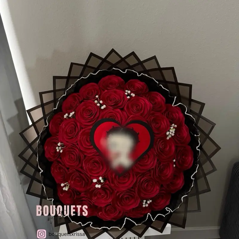 B.B Cartoon Cutie Burgundy Eternal Bouquet