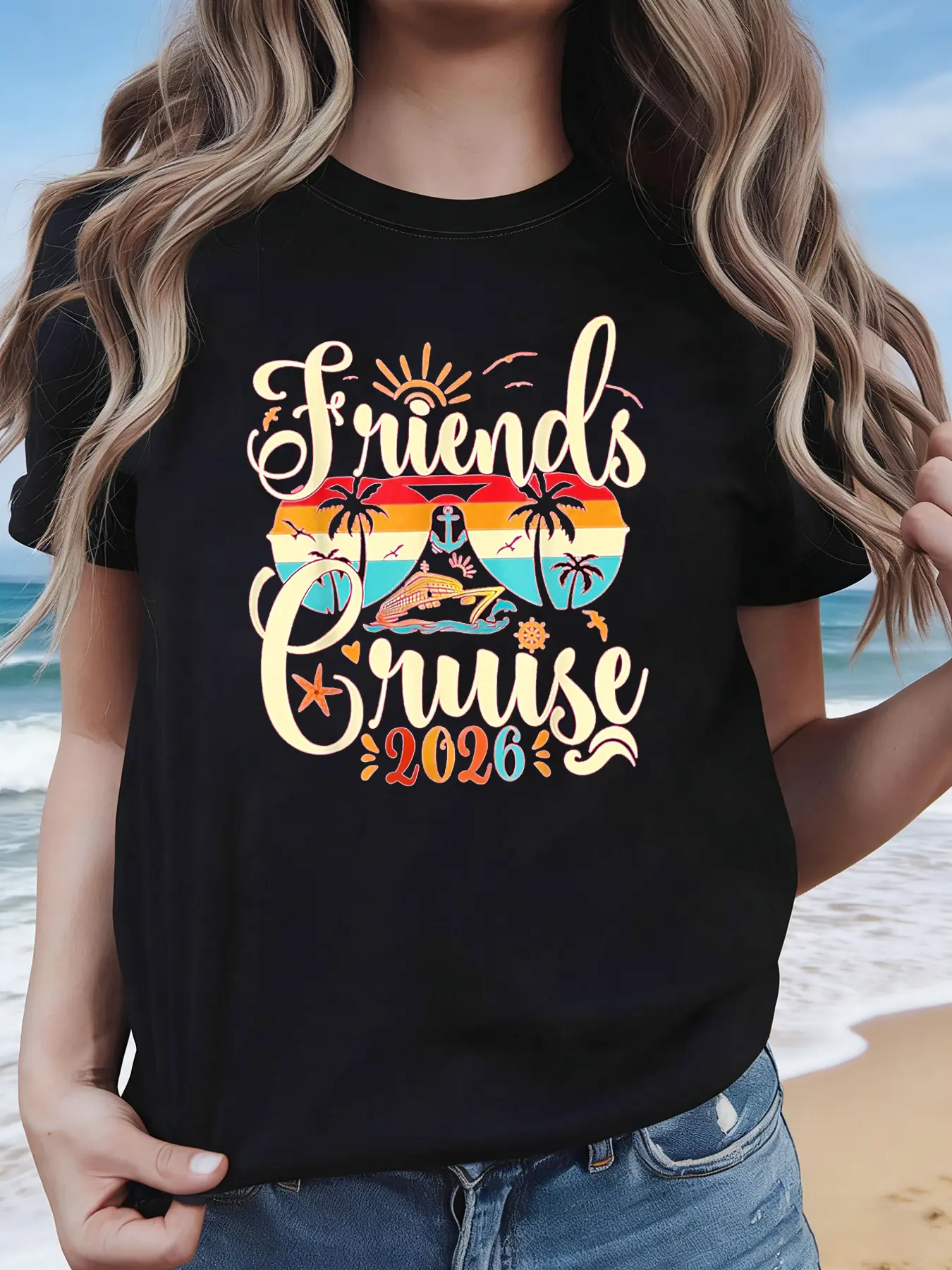 Plus Size - Plus Size - Travel-Themed Floral Scrip