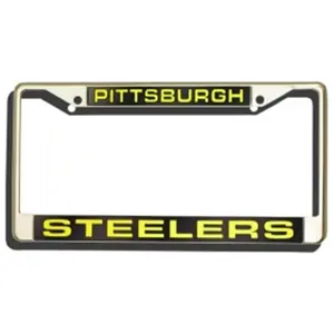 Pittsburgh Steelers License Plate Frame Laser Cut Chrome