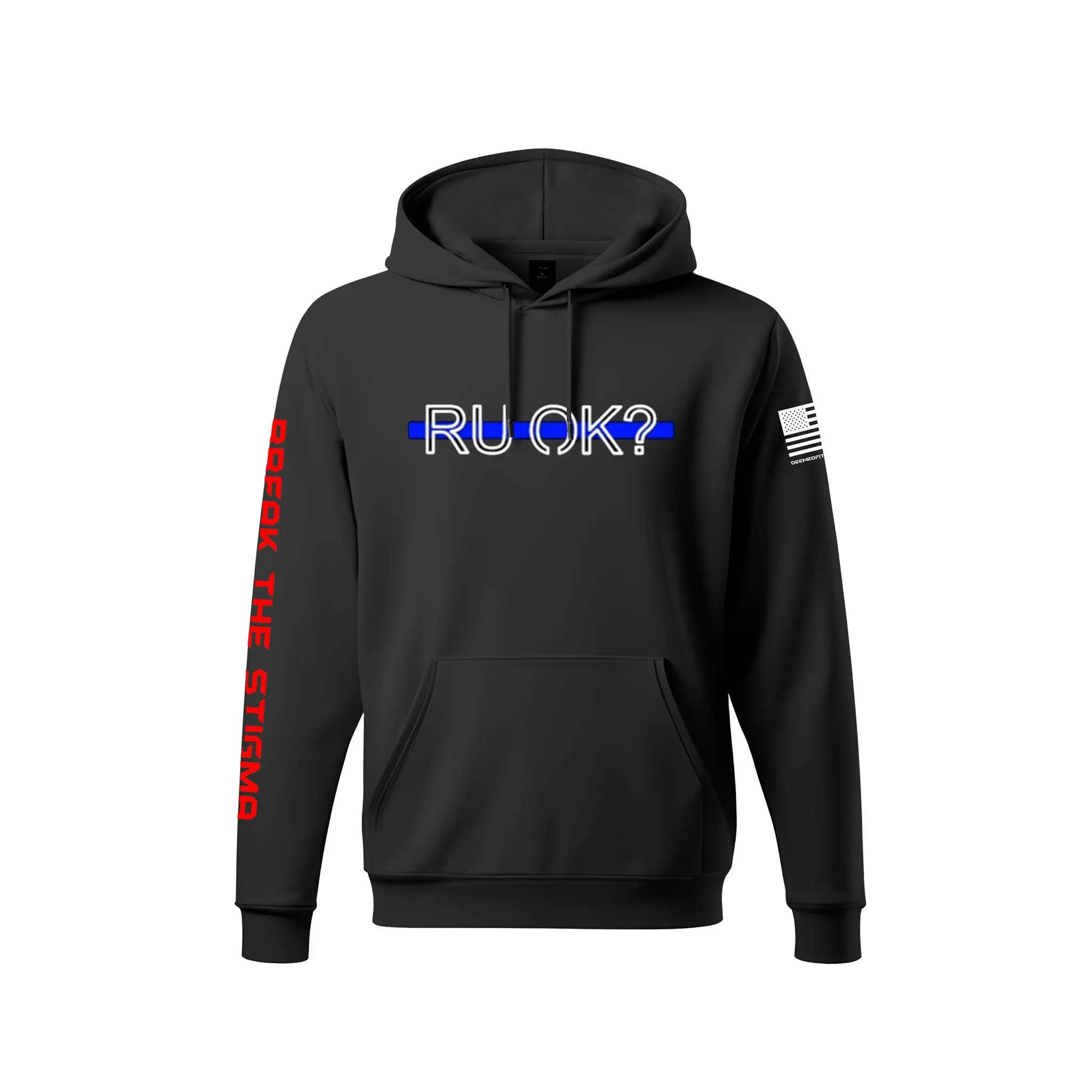 Stigma-Breaking Hoodie- Blue Line