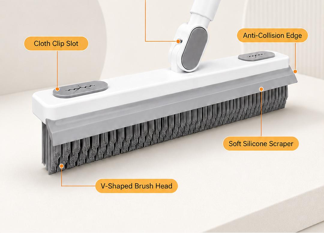SOPAMI 180° Rotating Gap Cleaning Tool - Extendable Adjustable No-Touch Cleaner for Windows, Sliding Doors, Narrow Spaces, Home Deep Cleaning