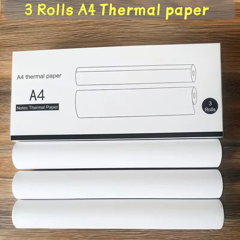 3 Roll Pack Thermal Printer Paper Suitable for Portable Thermal Printers, Compatible for Smartphones Tablets POS Receipt Paper Roll for Mobile Thermal Printer, Instant Printing Paper