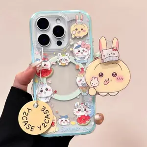 Cartoon C-Chiikawa Compatible Samsung S23 FE Phone Case S25 Ultra/S24 Plus/S21 Magnetic 3 IPhone 17 Pro Max
