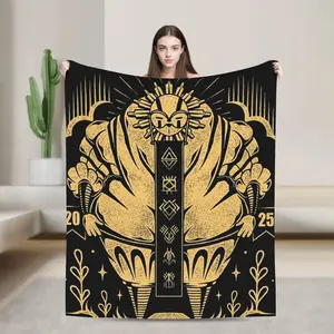 Clair Obscur Expedition 33 Game Plush Blanket Official Themed Flannel Throw Ultra Soft Warm Bedspread Perfect For Student Bedroom Dorm Decor Machine Washable Durable