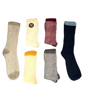 Women's Basic Cotton Slouch Knee Socks - 6 Pairs Long Scrunch Socks, Lightweight Spandex, Multi-Color Fashion, Comfortable Style, All-Seasons Wear, Machine Washable Womenswear