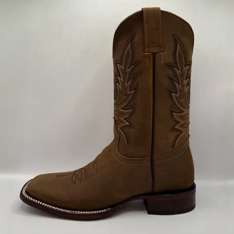 Dark Ranch Classic Brown Boots- Square Toe