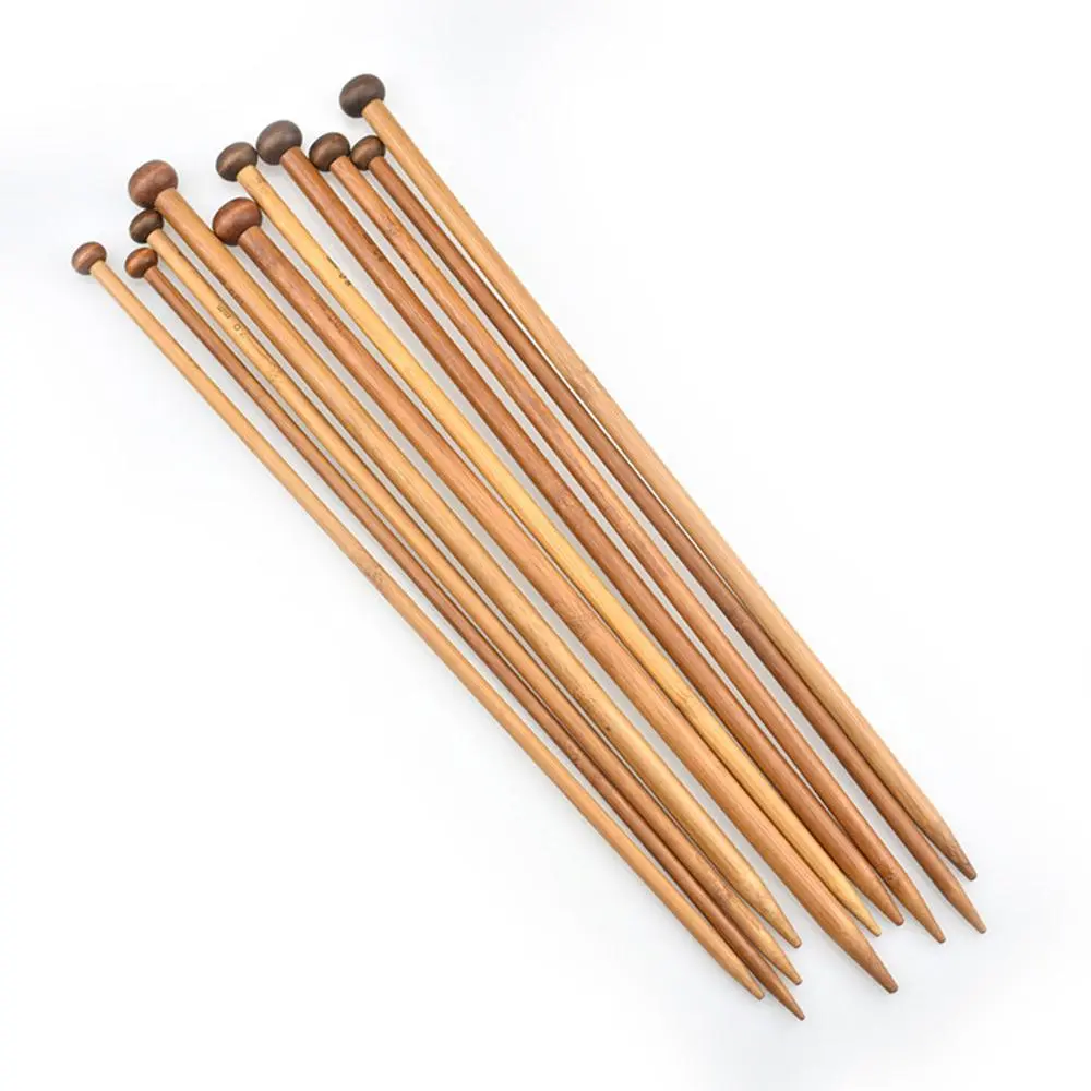 Bamboo Wood Long Stick Needles, 1 Set Wooden Knitting Needles, Handmade Knitting, Suitable for DIY Yarn Sweater, Scarf, Socks and Other Knitting Sewing Projects, Knitting Kit