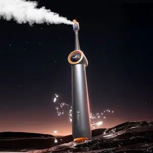 RANVOO [Vibrating & Flossing 2-in-1] AirJet Bubble Sonic , 100% Plaque Removal, White for Adult Protect Gum Orthodontic Teeth Clean Rechargeable Gift