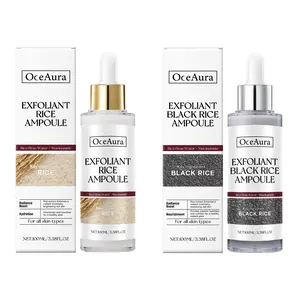 Rice Exfoliating Essence 100ML with Niacinamide and Hyaluronic Acid, Moisturizing Radiant Face Serum Suitable for All Skin Types, Gentle Exfoliation Product
