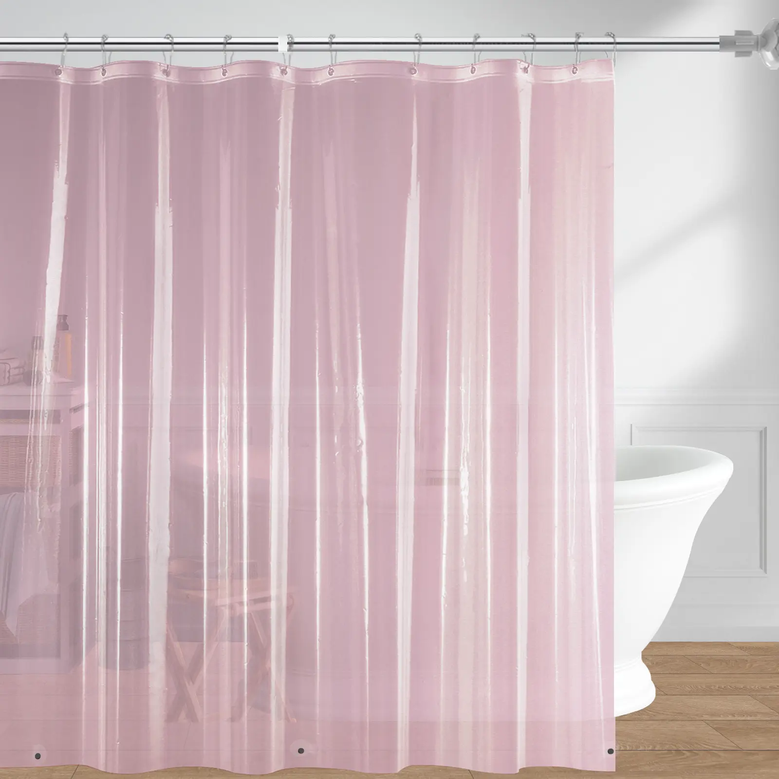 【Deals For You Days】downluxe Waterproof Bathroom Shower Curtain Liner, PEVA Plastic Shower Liner , 72" x 72" , Multi-color