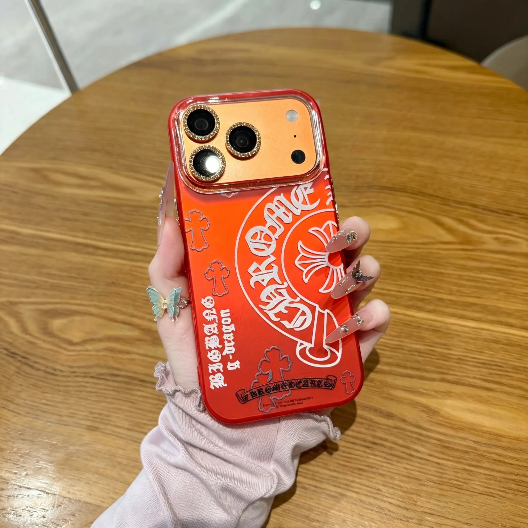 Retro-style iPhone 17/16/15/14/13 Pro Max phone cases featuring a gradient crosshatch pattern design offering full camera protection shock and drop resistance and a stylish eye-catching look with a trendy street style—the perfect gift choice