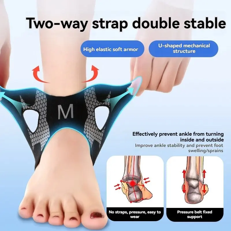 Adjustable Compression Ankle Brace, Elastic Ankle Guard for Pain Relief, Basketball Ankle Support Strap, 1pc Ankle Brace for Sports, Ankle Compression Cuff, Ankle Wrap, Ankle Protective Compression