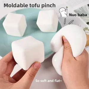 Tofu Squishy Fidget Toy | Slow Rebound Soft Squeeze Toy | Stress Relief | For Kids Adults | Home Office Travel        ，，TK ？ ，？