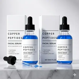 GHK-Cu Copper Peptide Serum with Hyaluronic Acid| Anti-Aging Facial Serum, Deep Moisturizing & Nourishing, Firming & Wrinkle Smoothing| Fragrance-Free| 30ml Daily Face Serum for All Skin Types| Men & Women, Cruelty-Free, Vegan Skincare