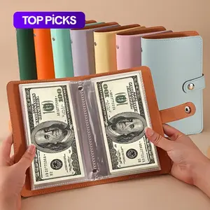 1/2 Piece Set PU Material Wallet Organizer, Holds Up to 100 Bills, Includes Photo Slots, Stamp Storage & Card Holder Notebook, Bill Organizer Planner # TOP PICKS