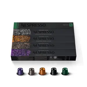 Nespresso Capsules Original Line, Ispirazione Favorites Variety Pack, Medium & Dark Roast Espresso Coffee, 50 Count Coffee Pods