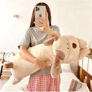 23.6" Long Dog Plush Pillow Large Dog Stuffed Animal Body Pillow Soft Hugging Plushy Toy Cuddly Sofa Cushion Home Decor Birthday Gift for Girls Kids Teens Adults
