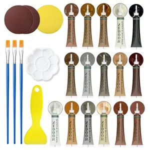 Wood Furniture Repair Kit: 16-Color Wood Furniture Repair Kit | Beeswax Filler for Scratches, Cracks, Holes & Stains | Easy-to-Use for Hardwood/Laminate Floors, Tables, Cabinets & Doors