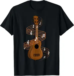 100% Cotton Ukulele Four String Instrument T-Shirt
