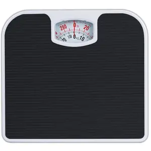 [New Deal] - A21 Analog Scales for Body Weight - Up to 300 LB - New 2024 - Anti-Skid Rubber Surface + Large Numbers - Analog Bathroom Scale - Affordable - Durable with 20-Year Warranty - Black
