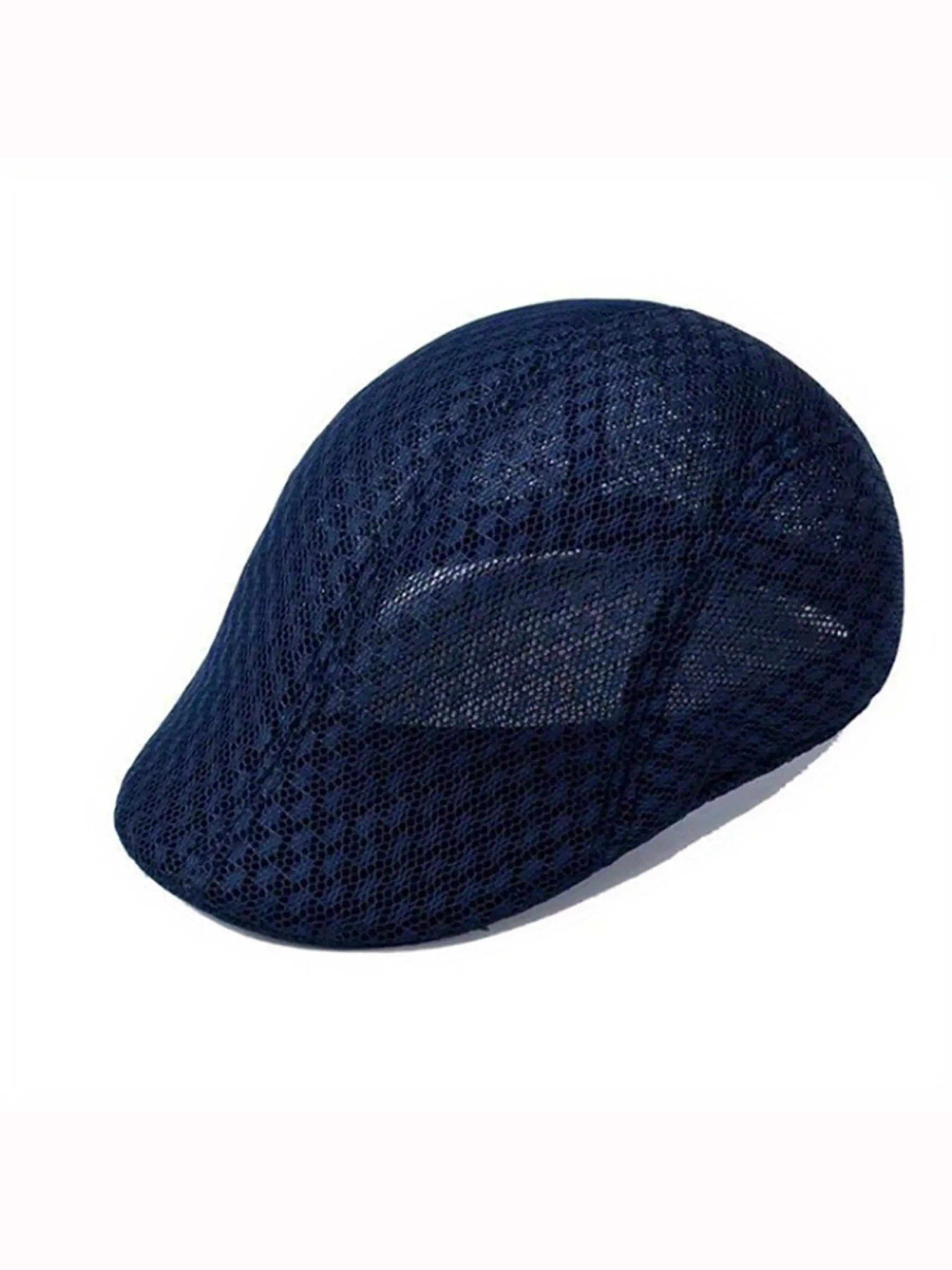 Summer Mesh Flat Cap, Unisex Outdoor Cap, Polyester Caps, Flat Top Design, Ultra Breathable Net Design, Ventilation Mesh Cap, Ventilated Sports Cap, Stay Cool While Golfing and Walking, Casual Plain Style, Sports Outdoor Hats, Lightweight Golf Hat, 1pcs