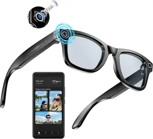 AI Smart Glasses – Chat GPT, Video Camera, Bluetooth Calls, Object Recognition, Blue Light Protection, Black Frame
