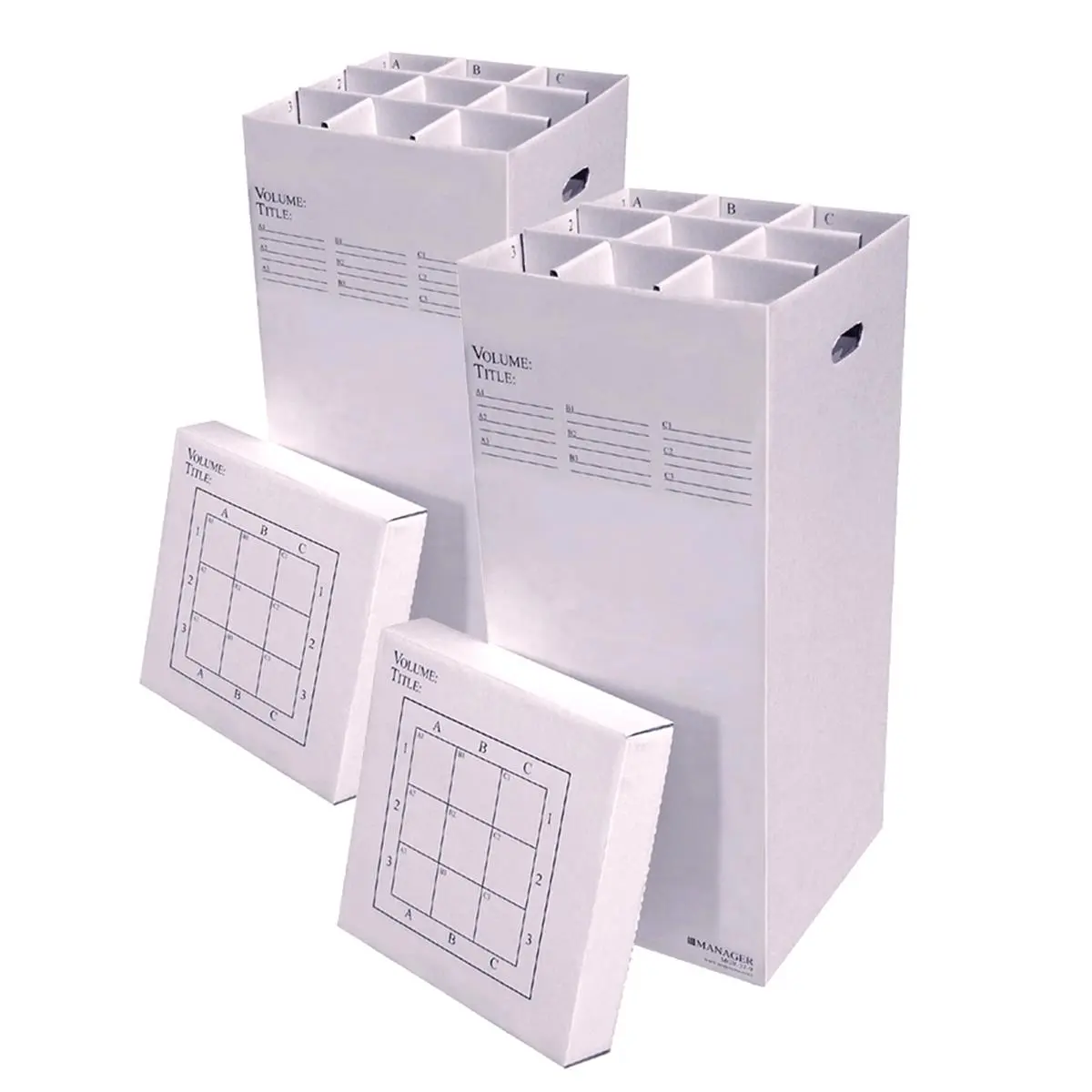 Advanced Organizing Systems 2-Pack Durable Corrugated Cardboard File Boxes - File Holder for Desk, 16"x16"x37" Capacity, Label Slots, Stackable, Desktop & Corrugated Cardboard Desk Supplies Organizers & Dispensers for Office Document Organization, File Fo