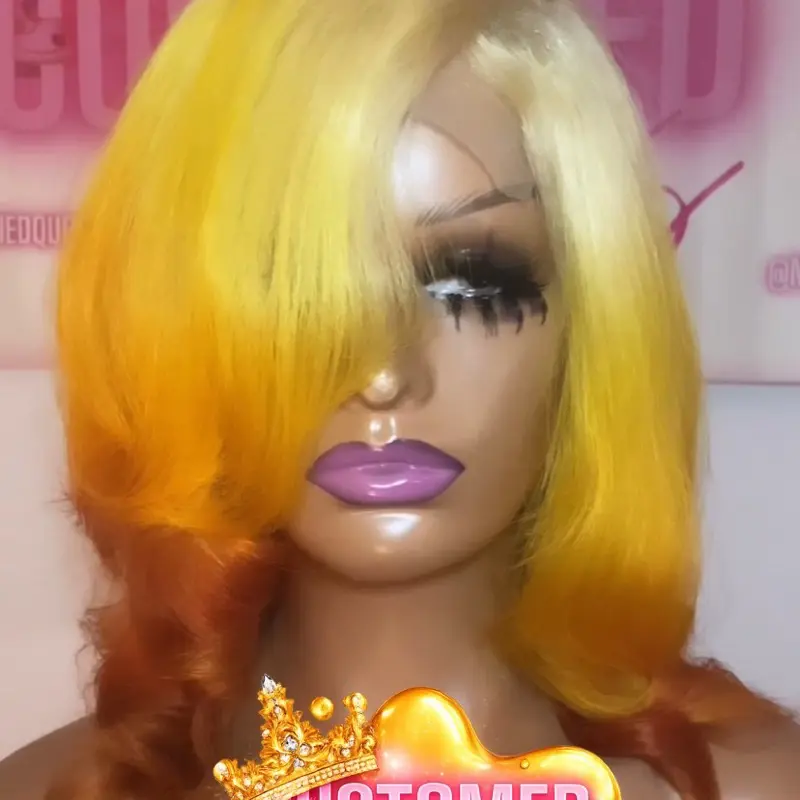 Custom Bob - Customed Queens Co Virgin Human Hair Wig Choose Your Color - Crazy Colors