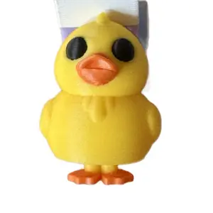 Cruise 3D Printed Duck Pop Out Feet Fidget - Yellow Duck Design with Orange Beak