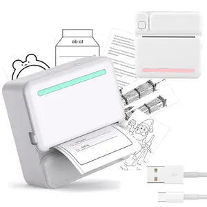 Mini Printer Sticker Maker for Notes, Labels, Journals, DIY Projects, Photos & Texts, Compatible with iOS & Android Devices