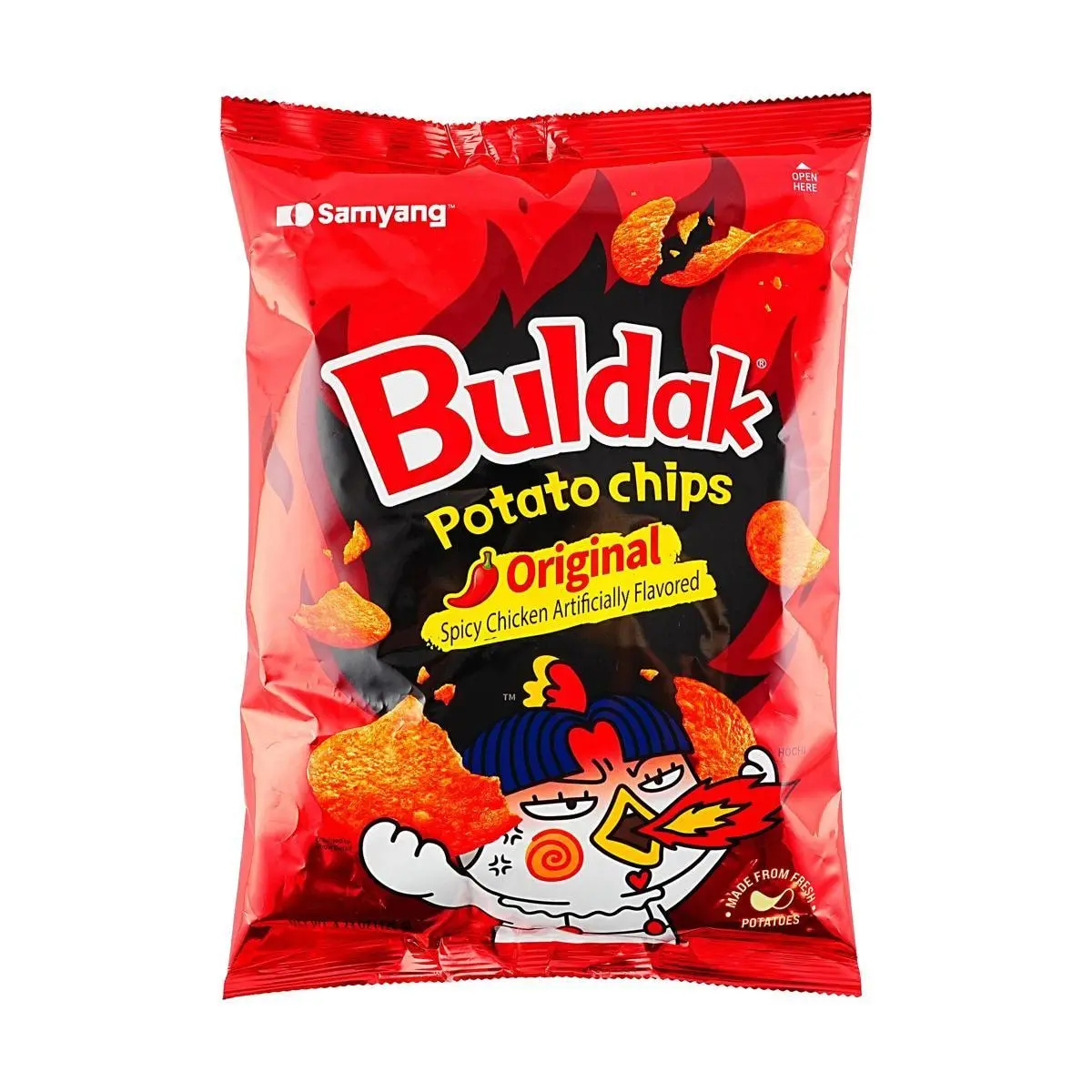 SAMYANG Buldak Spicy Chicken Flavor Chips - Korean Hot Chicken Snack 120g SAMYANG Buldak Spicy Chicken Flavor Chips - Korean Hot Chicken Snack 120g