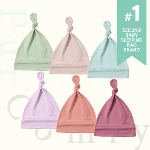 PurComfy Supersoft Baby Hats 0-6 Months, Bamboo Viscose Infant Newborn Beanies for Girls Boys, Hospital Hat 6 Pack