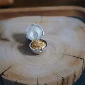 Silver dragon egg necklace can be opened pendant necklace gift daily wear