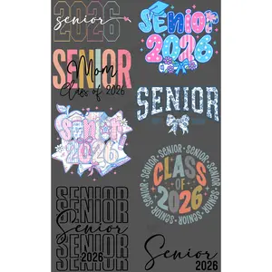 SENIOR 2026 (2) PREMADE GANGSHEET  - 22X36  DTF TRANSFERS - DIRECT TO FILM