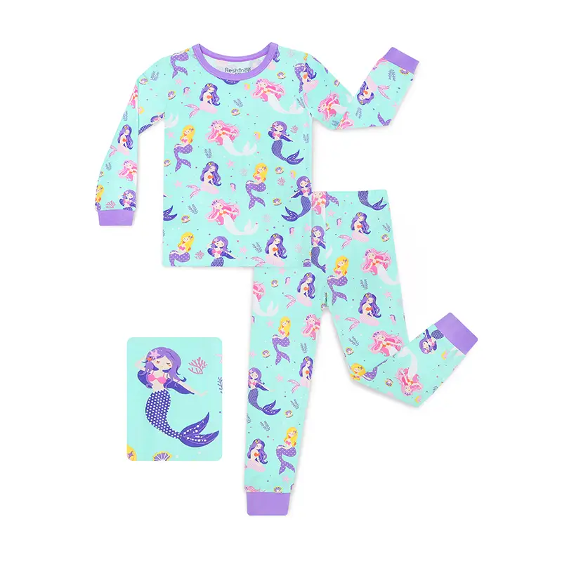 babee Reshinee Moisture-wicking Bamboo Pajama sets for Toddler Boys and Girls, Temp-Sensing Babys Kids 2pcs Pjs, Long-Sleeve Snug Fit Sleepwear, Chris