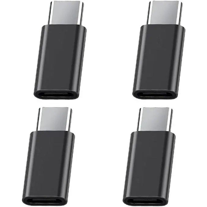 Replacement for Samsung Galaxy S22 S21 S20 S10 S8 Plus USB C Adapter (4-Pack), Micro USB to USB Type C Fast Charging Connector