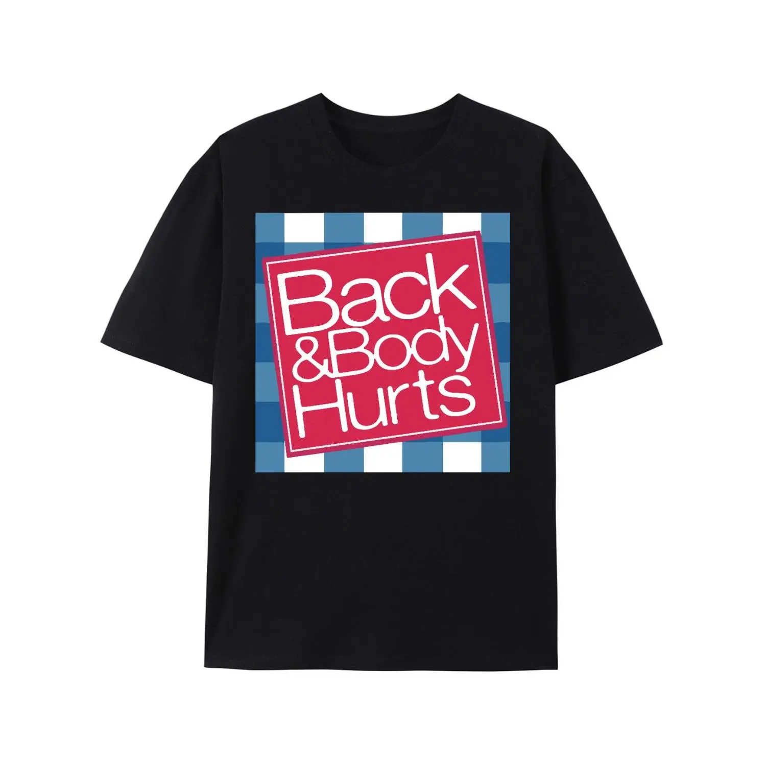 Men's Relaxed Fit Graphic T-Shirt - Casual Short Sleeve Meme Shirt, Funny 'Back And Body Hurts' Print Sports Top for Summer Spring, Apparel for Women, Graphic T Shirts, Shirts For Women