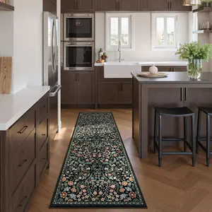 Floral Long Strip Rug, Multiple Color Patterns Available, Cozy Fashion Home Decor, Indoor Outdoor Printed Mat, Soft Durable Carpet, Floral Area Rugs, Decorative Area Rug