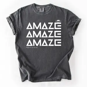 Comfort Colors AMAZE Shirt, Minimalist Graphic Tee, Bold Typography Shirt, Streetwear Aesthetic Tee, Unisex Vintage Washed Shirt