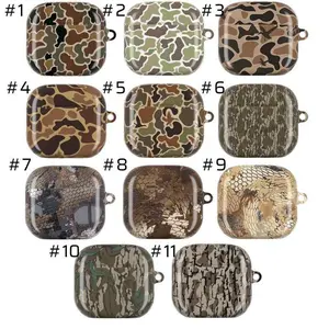Personalized Camo AirPods Case – Custom Initials Hunting Camouflage Shockproof Protective Cover for AirPods Gen 1 2 3 4 & Pro 1 2, Outdoor Gift