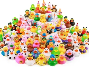 Gusilor 25 Pack Rubber Duck for Jeeps Ducking - 2" Bulk Floater Duck for Kids - Baby Bath Toy Assortment Duck Bath Set Rubber Duck Assortment for Jeeps.25 unique designs will be shipped randomly. Stocking Stuffers Birthday Gift Basket Decor