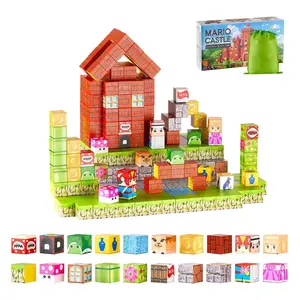 【FathersDayGift】VEVOR 100-PCS Magnetic Building Blocks Set, Construction Stacking Cubes, STEM Montessori Sensory Toys for 3+ Years Old Kids, Christmas & Birthday Gifts, Buildable Brick Buildings, Colorful Cubes Buildings