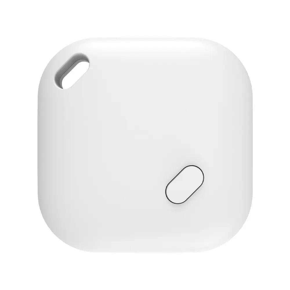 Geometric Square Bluetooth Tracker Keychain, Wireless Item Locator with Audible Buzzer Compatible with FindMy, Slim 11mm Design for Personal Belongings, Daily