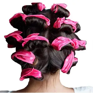 Flexible Soft Heatless Hair Curler Set, 10pcs Overnight Sponge Hair Rollers, Natural Curls & Waves DIY No-Heat Styling Tool for All Hair Types