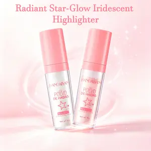 Powder Highlighter, Cosmetics Magic Color Shimmer with Sponge Tip, Lightweight Long-Lasting Glow Bronzer, Waterproof, Moisturizing, Hydrating, Dab & Blend for All Face Body Use, Spring Glow Up Look,summervibes