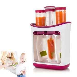 Homemade Baby Food Squeeze Station – Fresh Fruit Juice and Puree Maker with Storage Bags