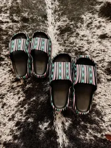 Western Summer Slides Footwear Slipper Comfy Checkered or Aztec
