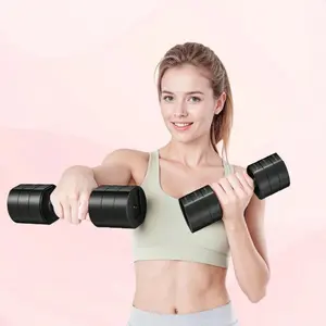 2-Piece Adjustable Dumbbell Set with Non-Slip Handles in Macaron Colors, Each Piece Weighs 2.2/4.4/6.6/8.8 Pounds, 4-in-1 for Women's Home Exercise for Arms