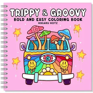 DIY;Psychedelic Coloring Book for Adults Featuring Mushrooms, Aliens, Magic Worlds and Illusions for Relaxation, Perfect Gift